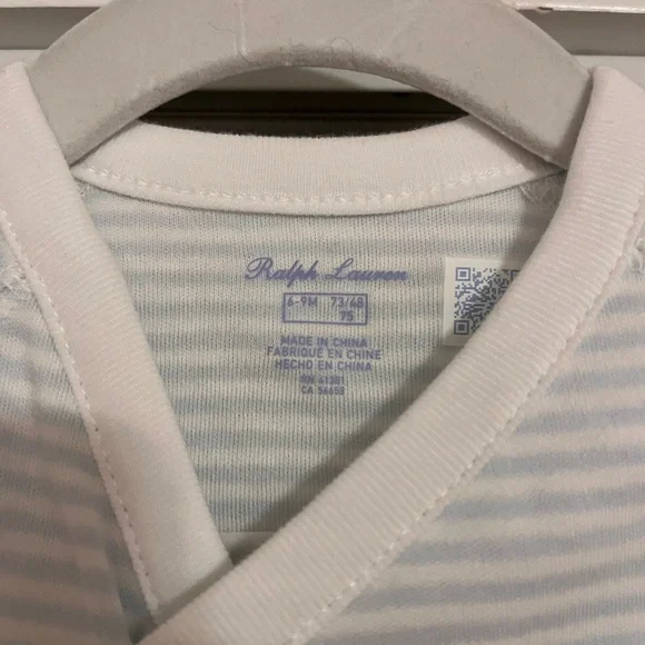 Ralph Lauren Baby Striped Wrap Top - Picture 3 of 6